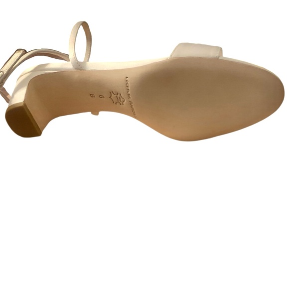 Loeffler Randall Alice Cream Satin Sandal Size 6 New in Box 2” Heel Wedding Gala - Picture 8 of 12